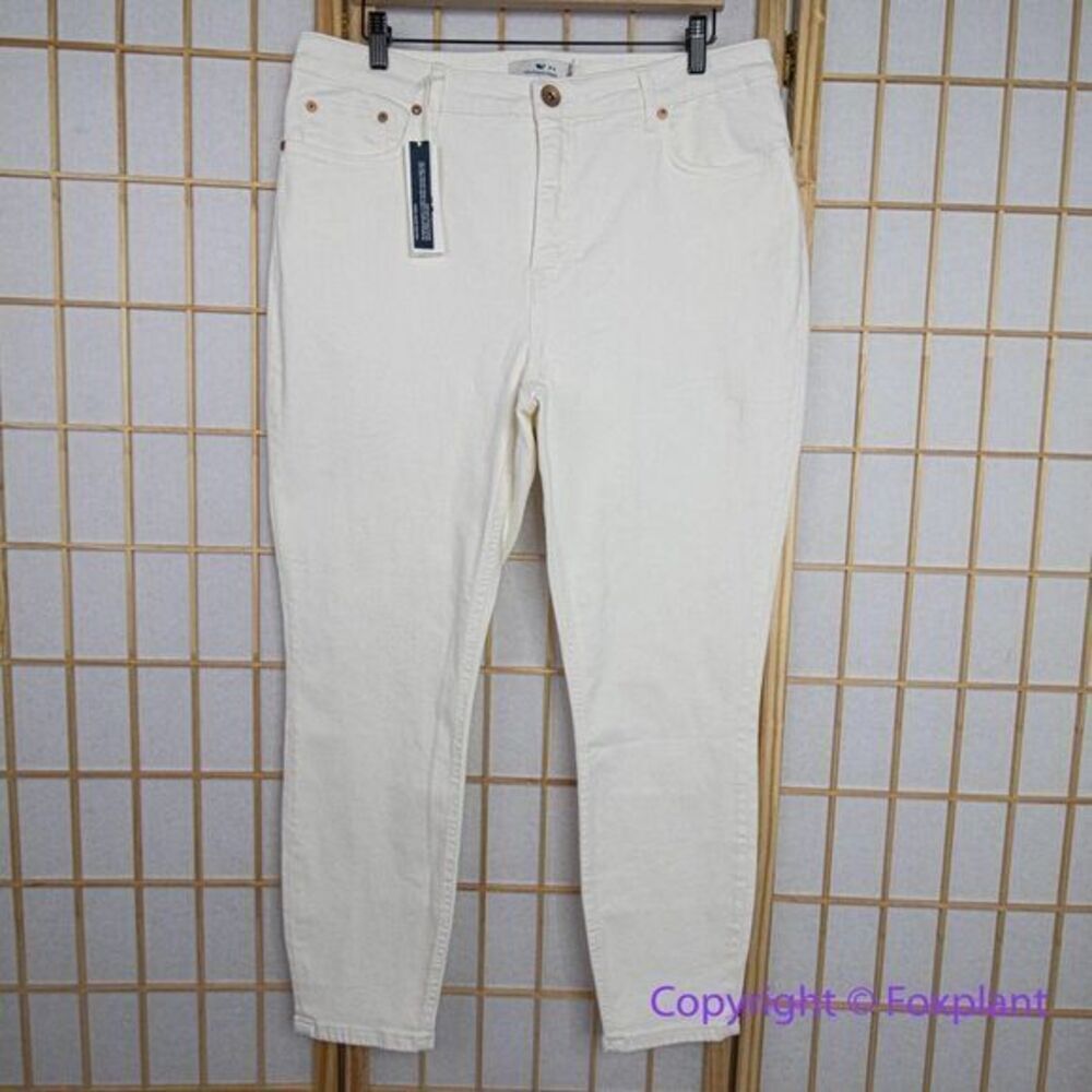 NEW Vineyard Vines Jamie High Rise Skinny Jeans in‎ Ecru, women size 34
